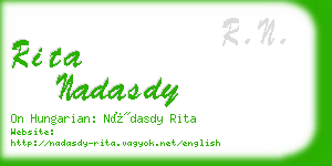 rita nadasdy business card